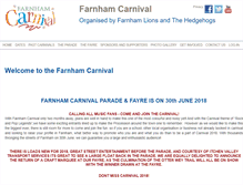 Tablet Screenshot of farnhamcarnival.org.uk